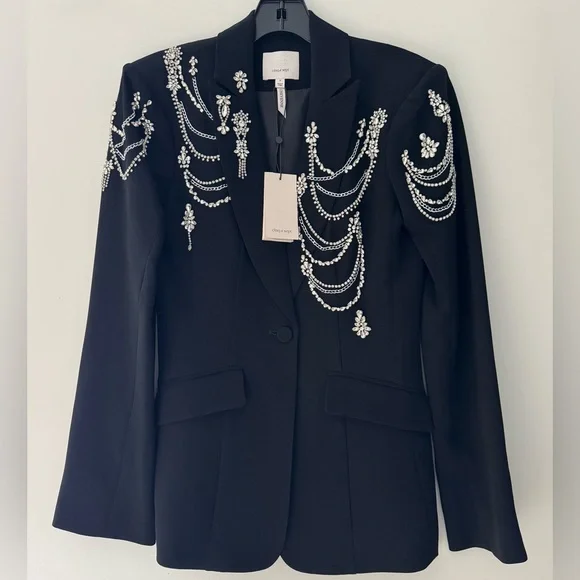 Cinq A Sept Cheyenne Rhinestone Chain Blazer - Picture 5 of 10
